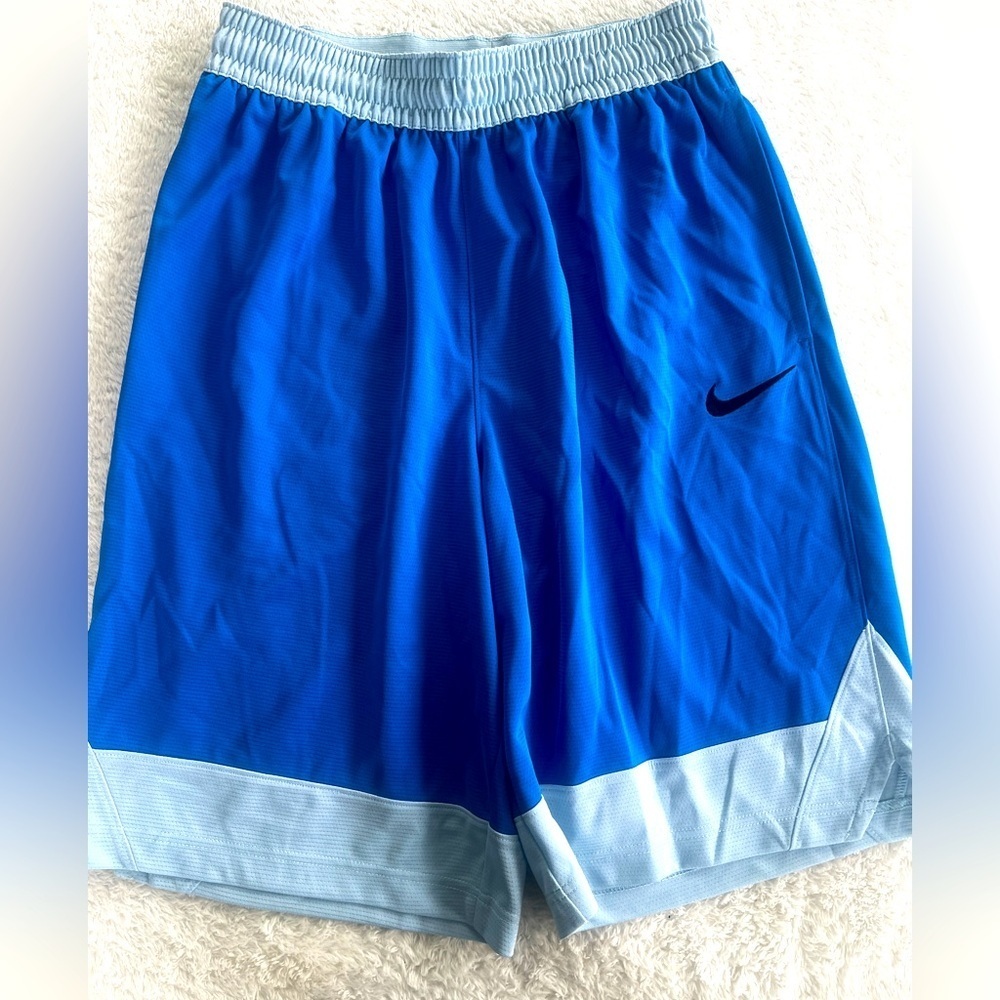 Nike Mens Sz M Blue Color block Dri-fit Crossover Basketball Shorts